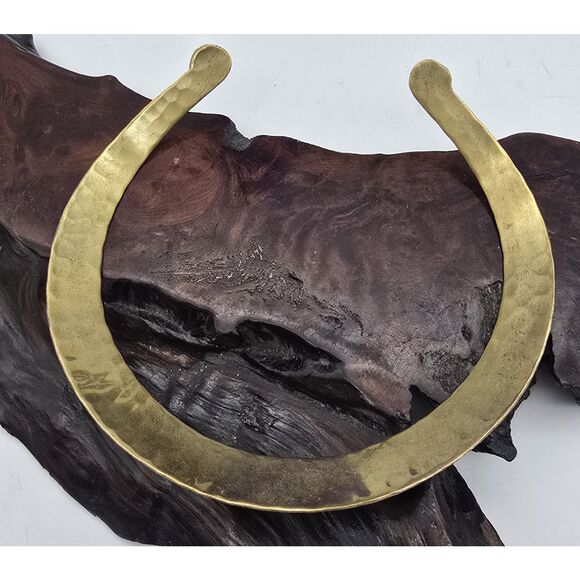 Lot  of 4 Vintage -  Brass Choker Collar Style Necklace & Bracelets - Picture 3 of 8